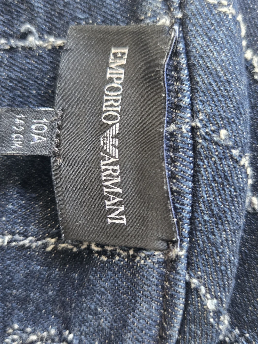 Emporio Armani  Girls' Navy Striped Button-Front Pinafore Dress